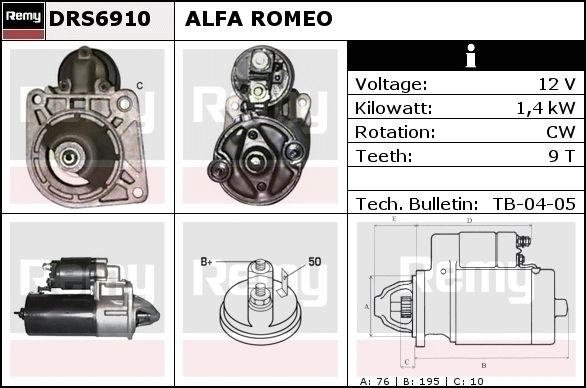 DELCO REMY Стартер DRS7000